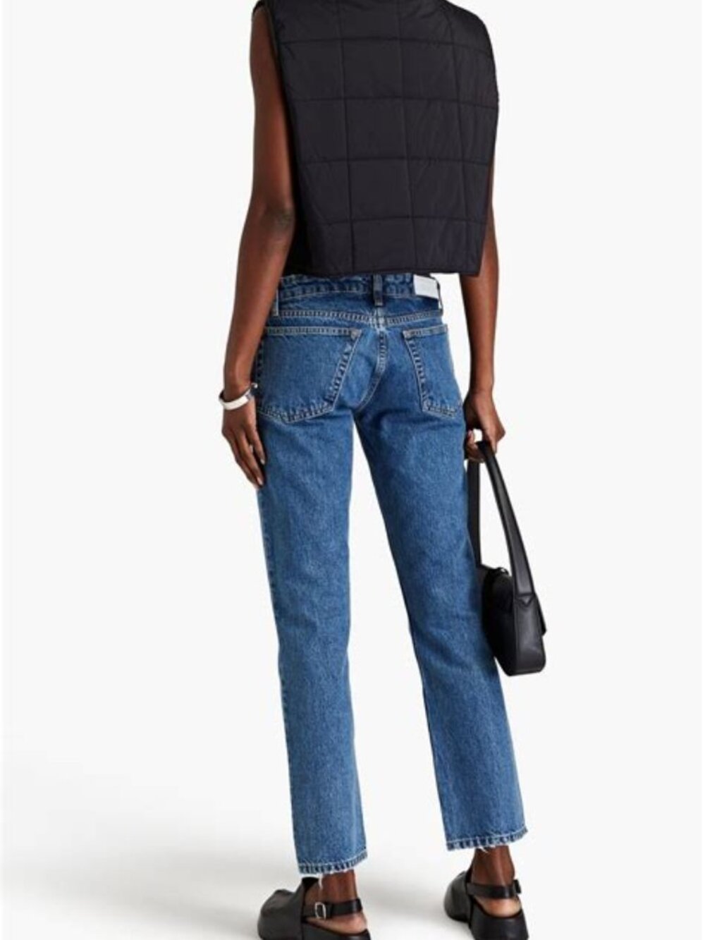 Re/Done Straight Leg Cropped Jeans